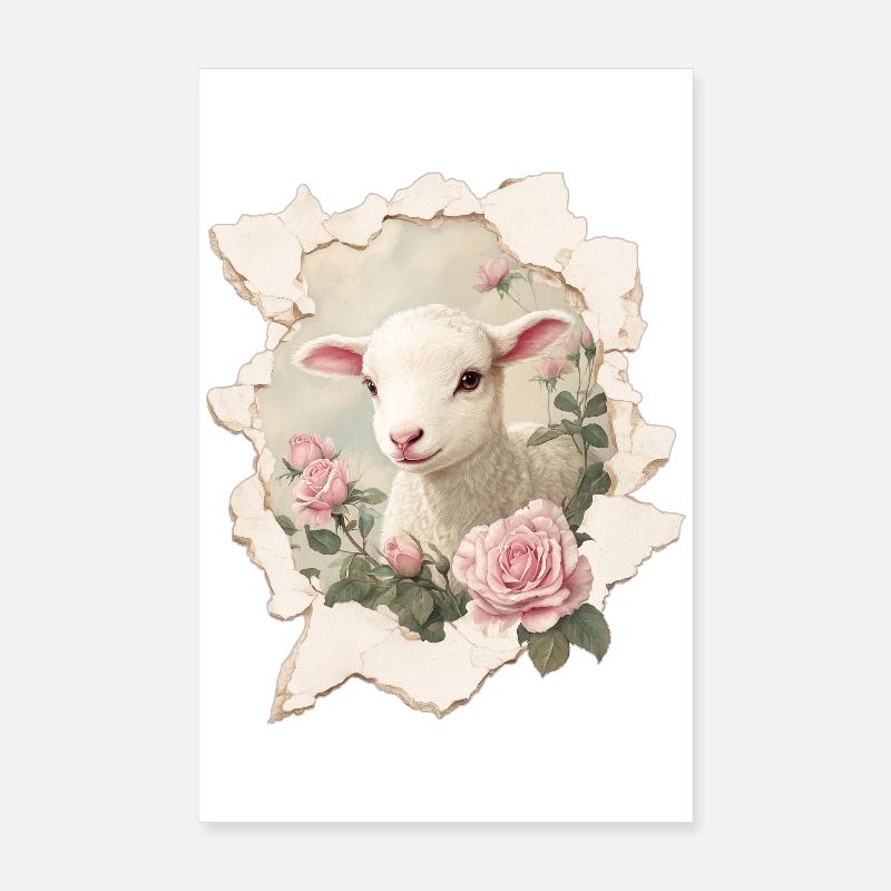 Agneau Poster 20 x 30 cm