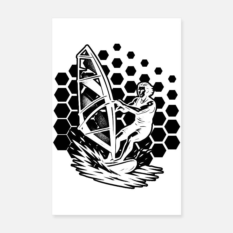 Message clair sur la planche à voile Poster 20 x 30 cm