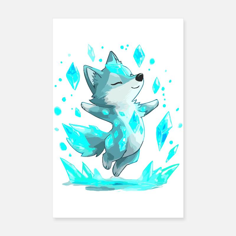 Eisfuchs Kristallfreude Poster 20x30 cm