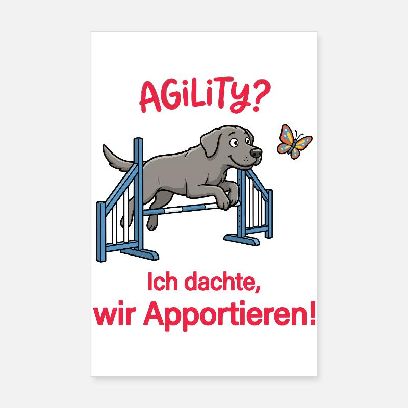 Erreur drôle de récupération d’un chien agilité Poster 20 x 30 cm