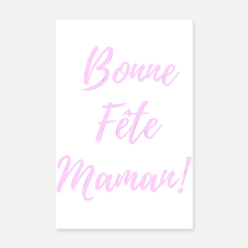 Happy Birthday Mom Script Pink Poster 8" x 12" (20x30 cm)