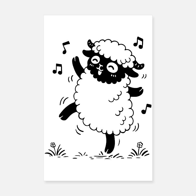 Mouton Danse Poster 20 x 30 cm