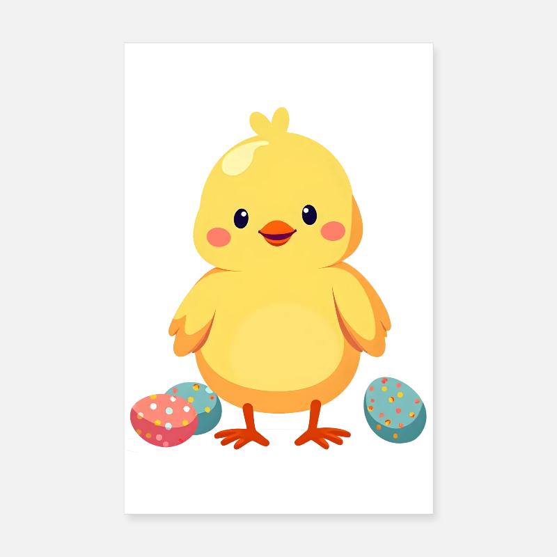 Poussins à Pâques Poster 20 x 30 cm