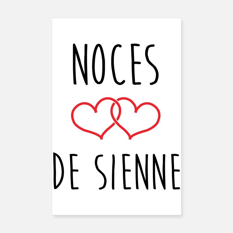 noces de Sienne 74 ans de mariage Poster 20 x 30 cm