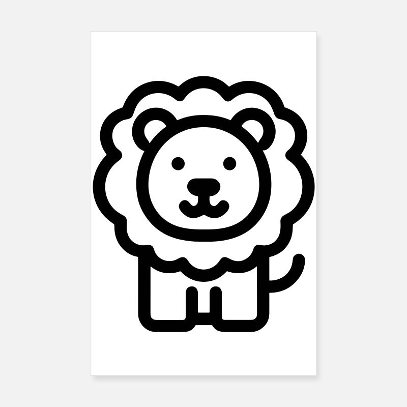 lion Poster 20 x 30 cm