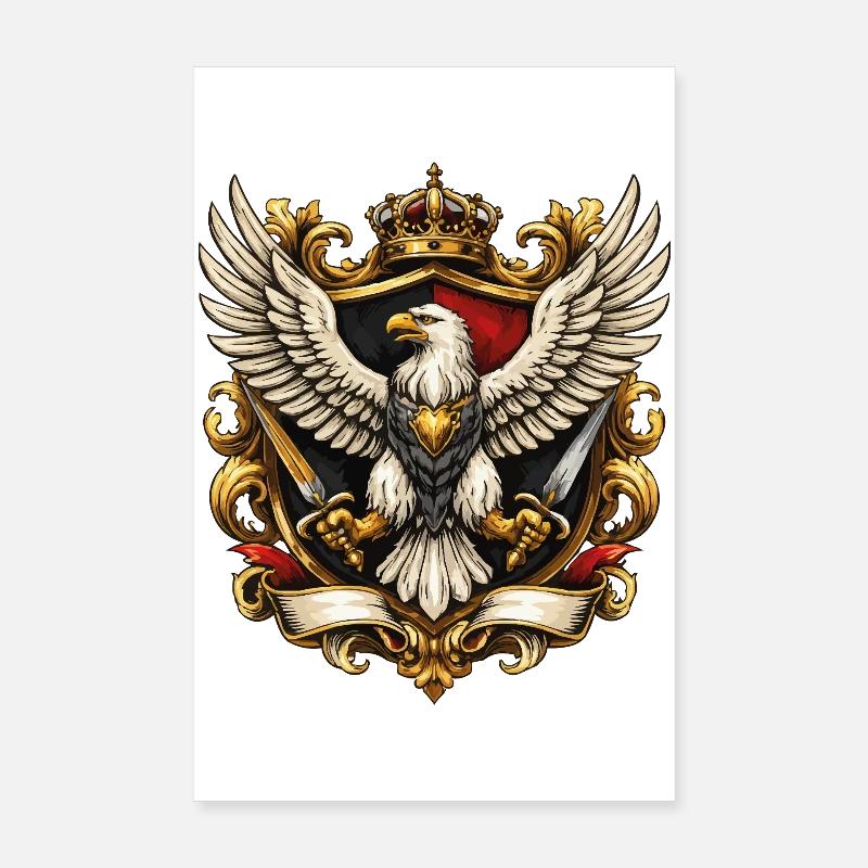 Imperial Eagle with Crown and Swords Poster 8" x 12" (20x30 cm)