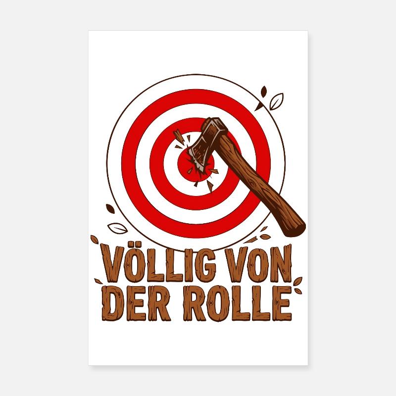 Lancer de hache, Objectif de loisir sportif Poster 20 x 30 cm