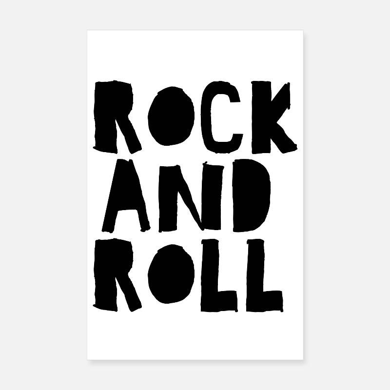 Rock'n'Roll-Logo mit Distressed Poster 20x30 cm