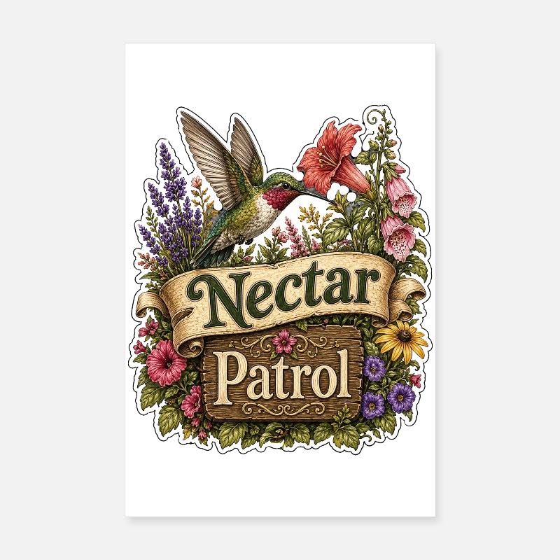 Nectar Patrol Poster 8" x 12" (20x30 cm)