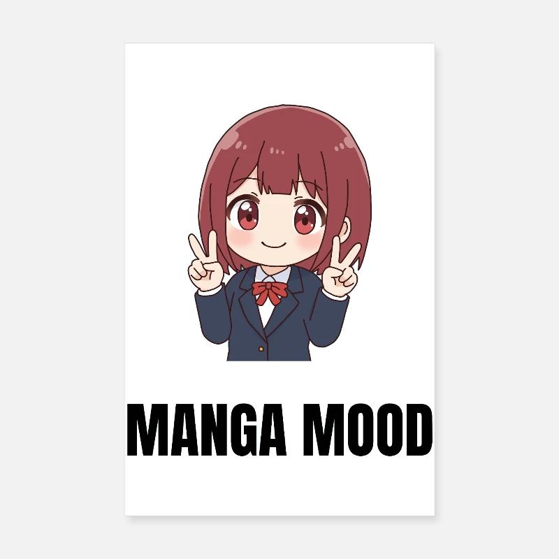 Manga Mood - Poster 20 x 30 cm - blanc