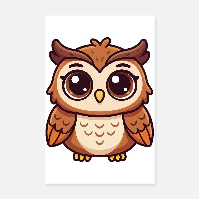 Verspielte Eule Poster 20x30 cm