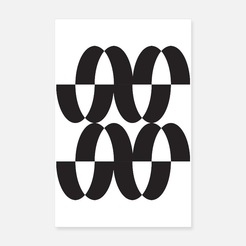 Interwoven Orbit Pattern Poster 8" x 12" (20x30 cm)