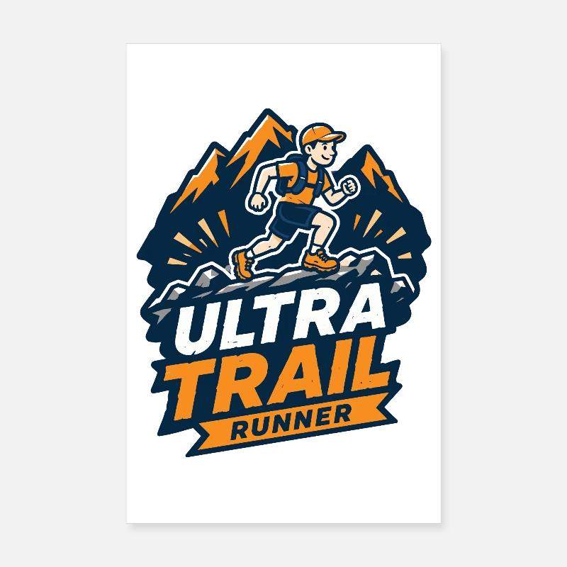 Ultra Trail Runner Poster 8" x 12" (20x30 cm)