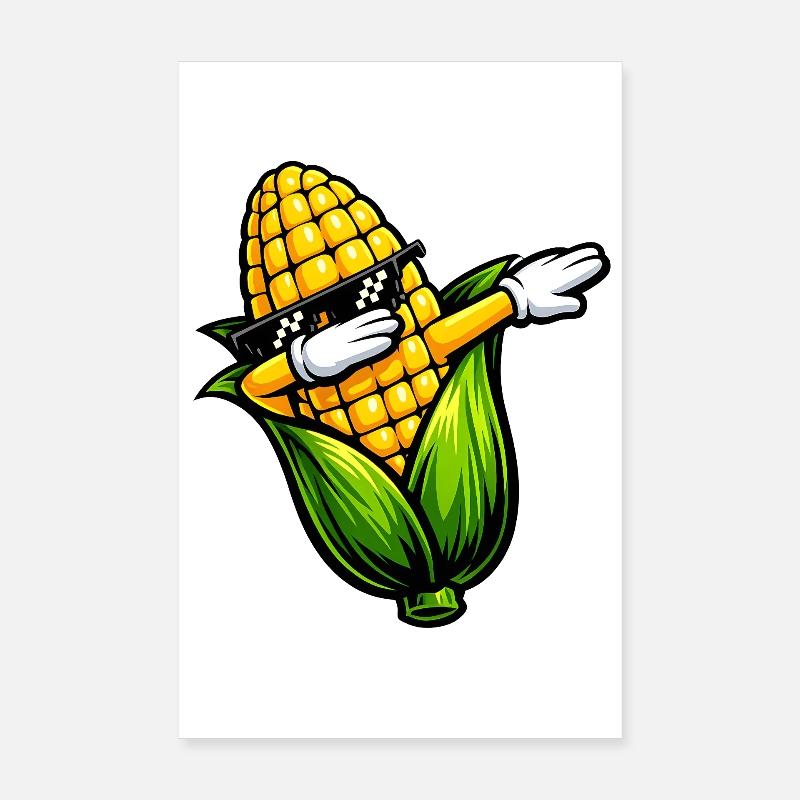 Dabbing corn on the cob Poster 8" x 12" (20x30 cm)