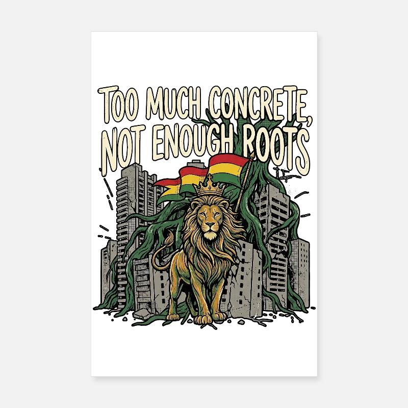More Roots Lion Poster 20x30 cm