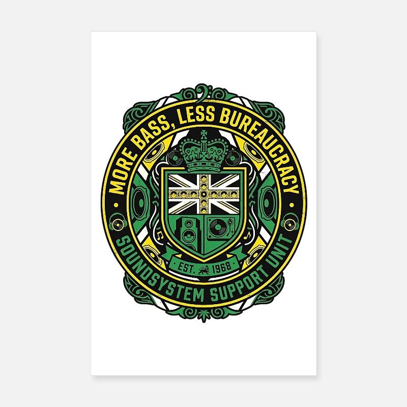 Soutien au système de son anglais Poster 20 x 30 cm