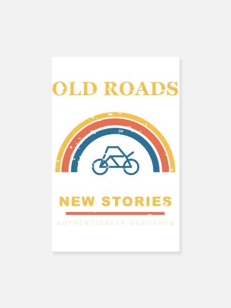 Old Roads - Poster 20x30 cm - Weiß - Vorne