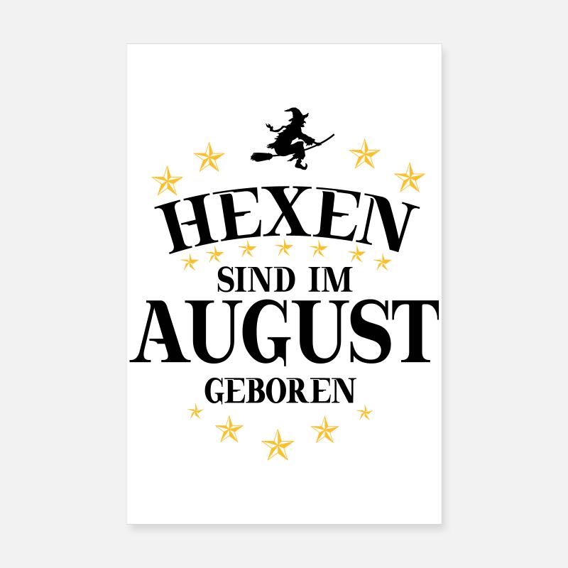 Witch August Poster 8" x 12" (20x30 cm)