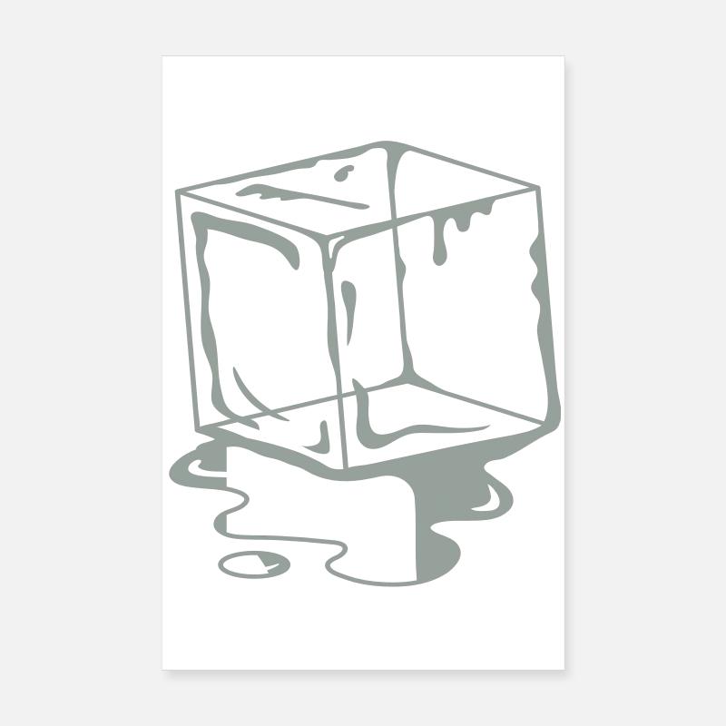 un cube de glace - Glaçon Poster 20 x 30 cm