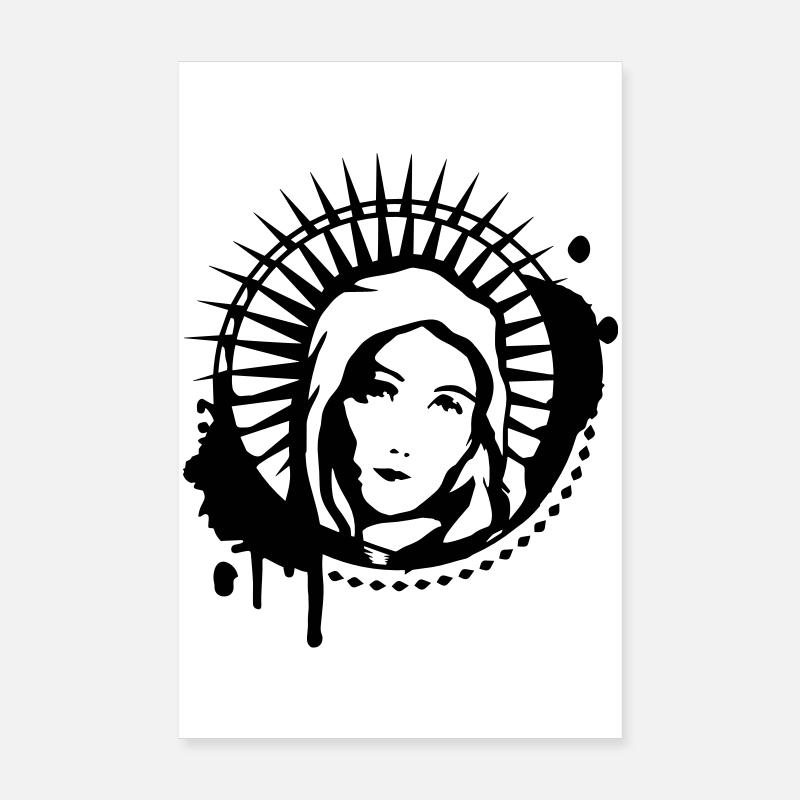 Un portrait de la Sainte Vierge Sainte Marie Poster 20 x 30 cm