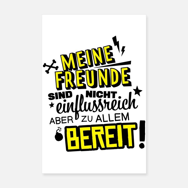 spruch freunde humor Poster 20x30 cm