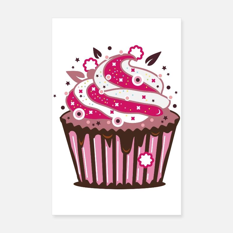 A cupcake with frosting Poster 8" x 12" (20x30 cm)