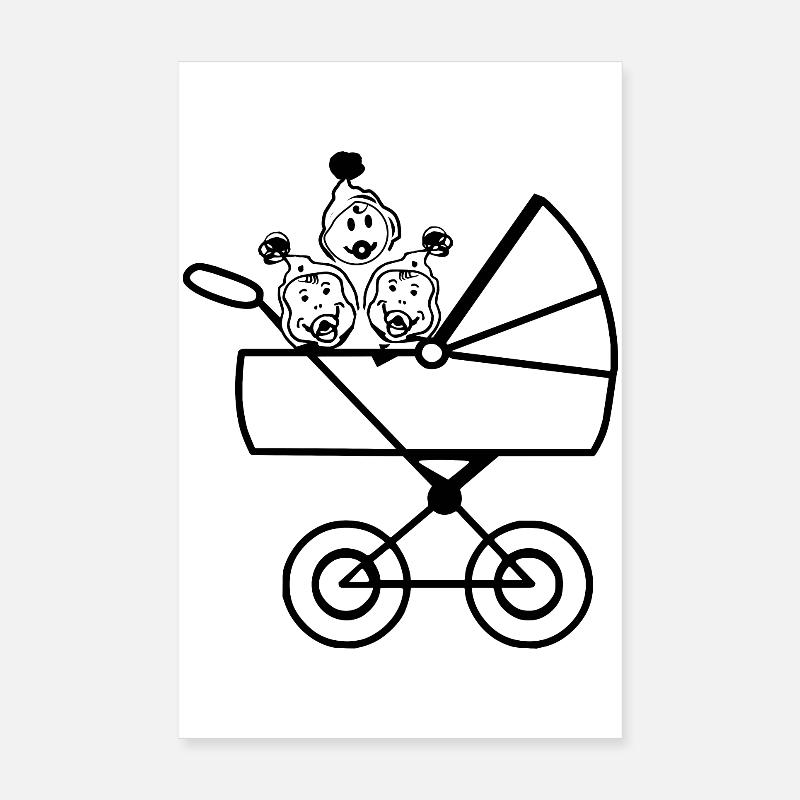 Triplets Babies Poster 8" x 12" (20x30 cm)