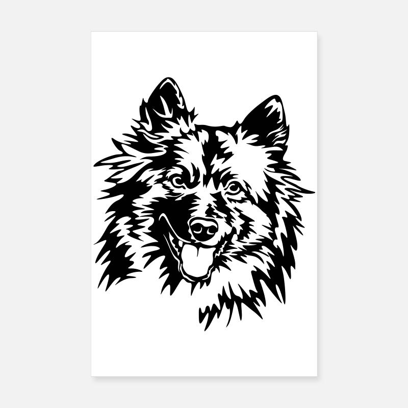 Tête de loup Poster 20 x 30 cm