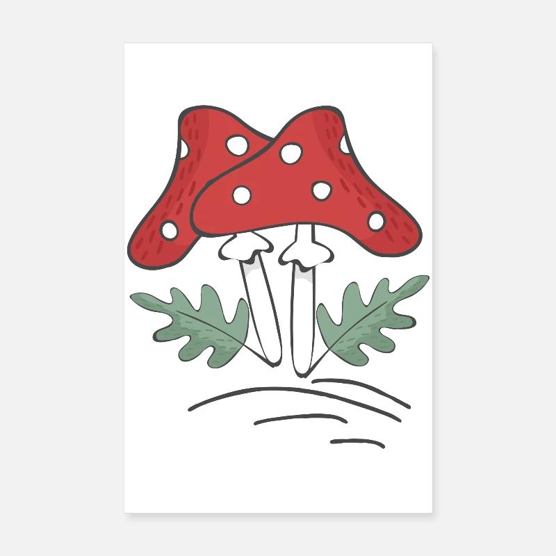 Champignons Poster 20 x 30 cm