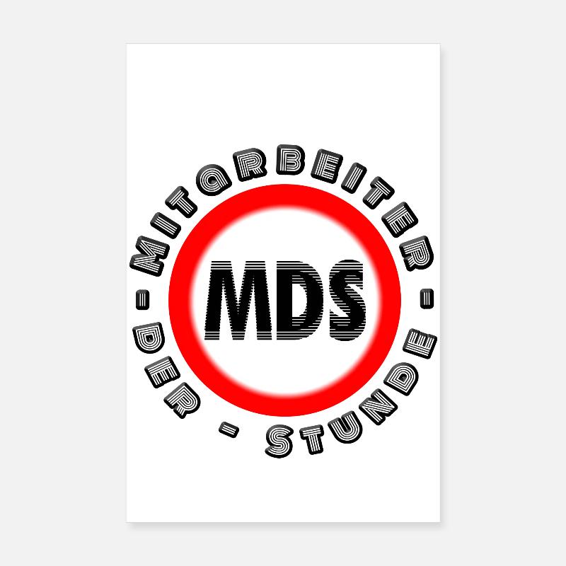 Employé de l’heure Employé du mois MDS Poster 20 x 30 cm