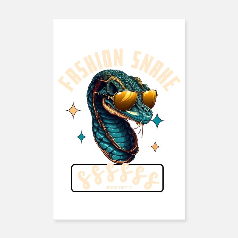 Serpent Glam Couture Poster 8" x 12" (20x30 cm)