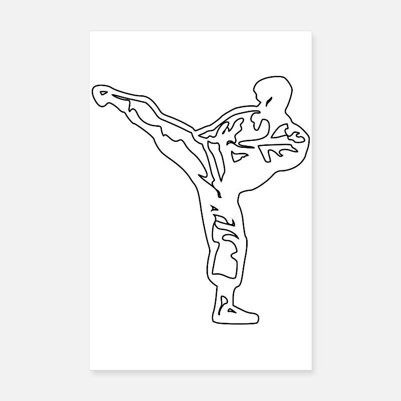 Karate White Poster 8" x 12" (20x30 cm)
