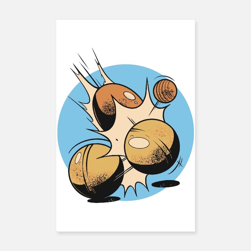 Boules boules boules pour boule pétanque boule Poster 20 x 30 cm