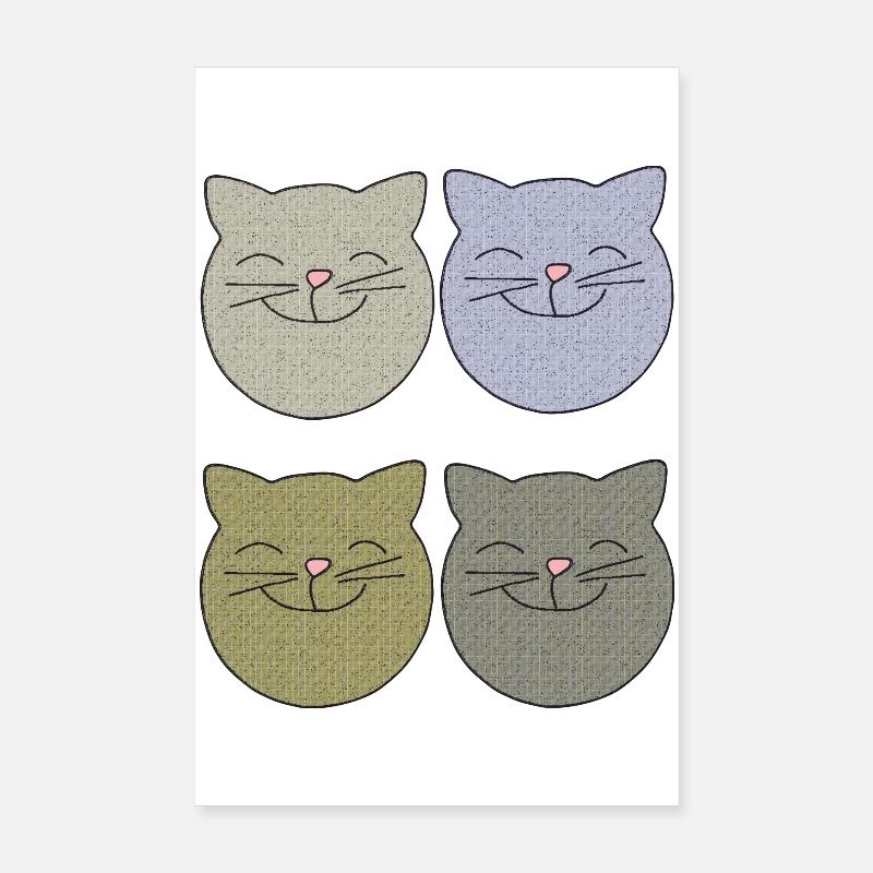 Cats 4 Pack Poster 8" x 12" (20x30 cm)
