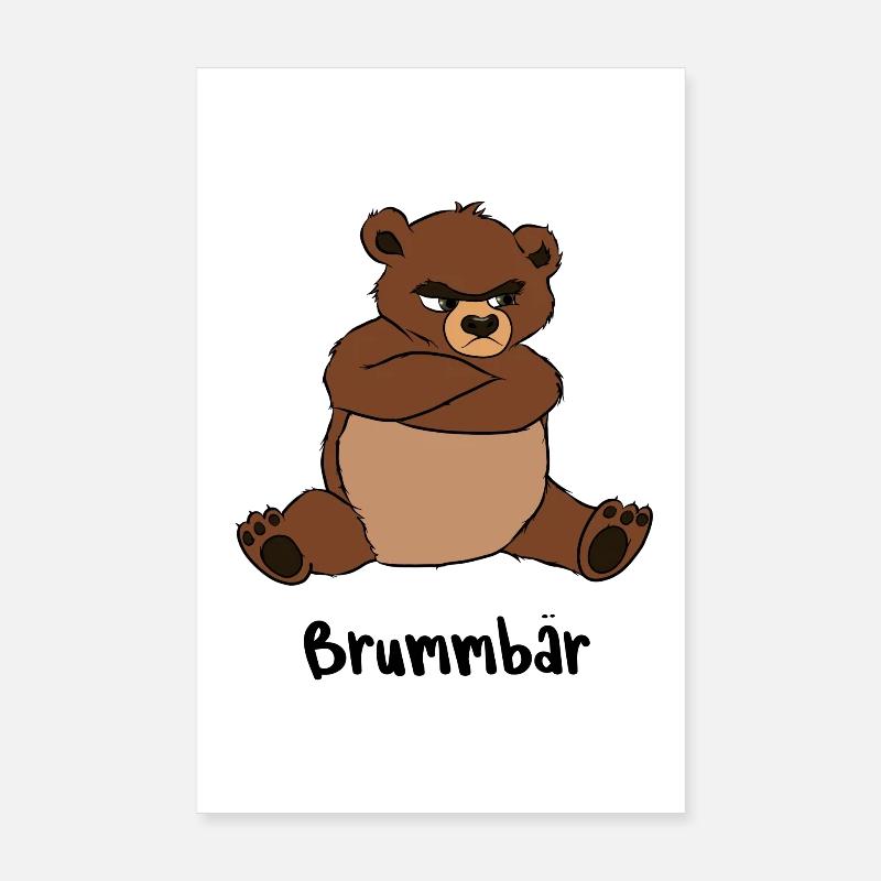 Brummbär Poster 20x30 cm