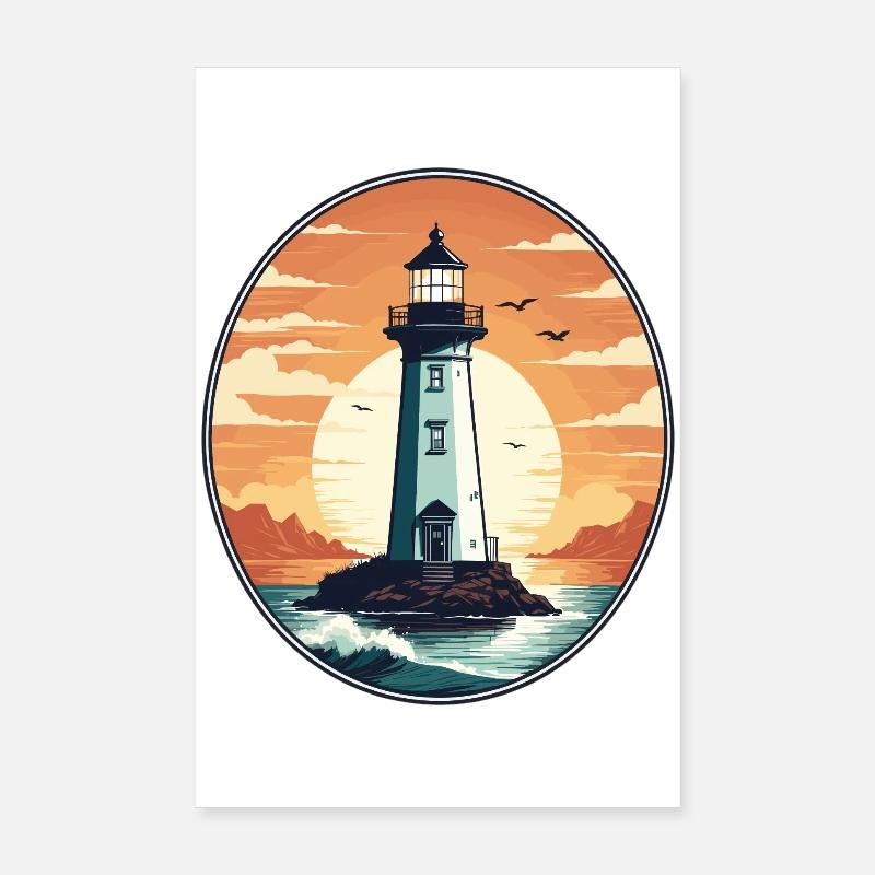 Leuchtturm Poster 20x30 cm