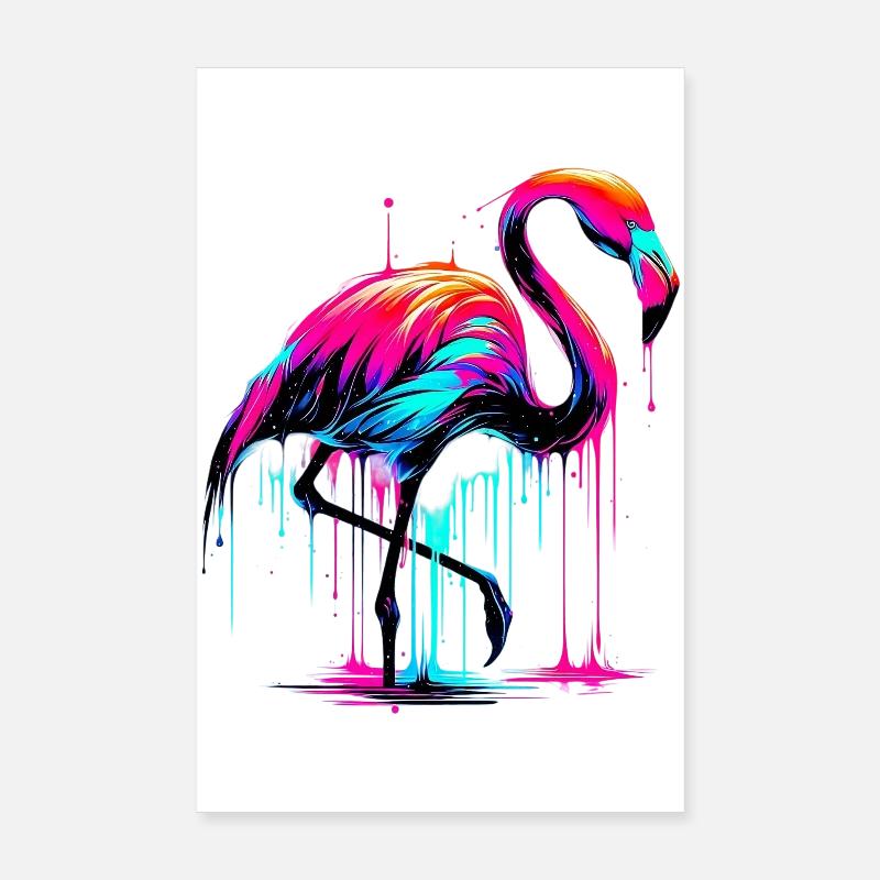 Rosa Flamingo Poster 20x30 cm