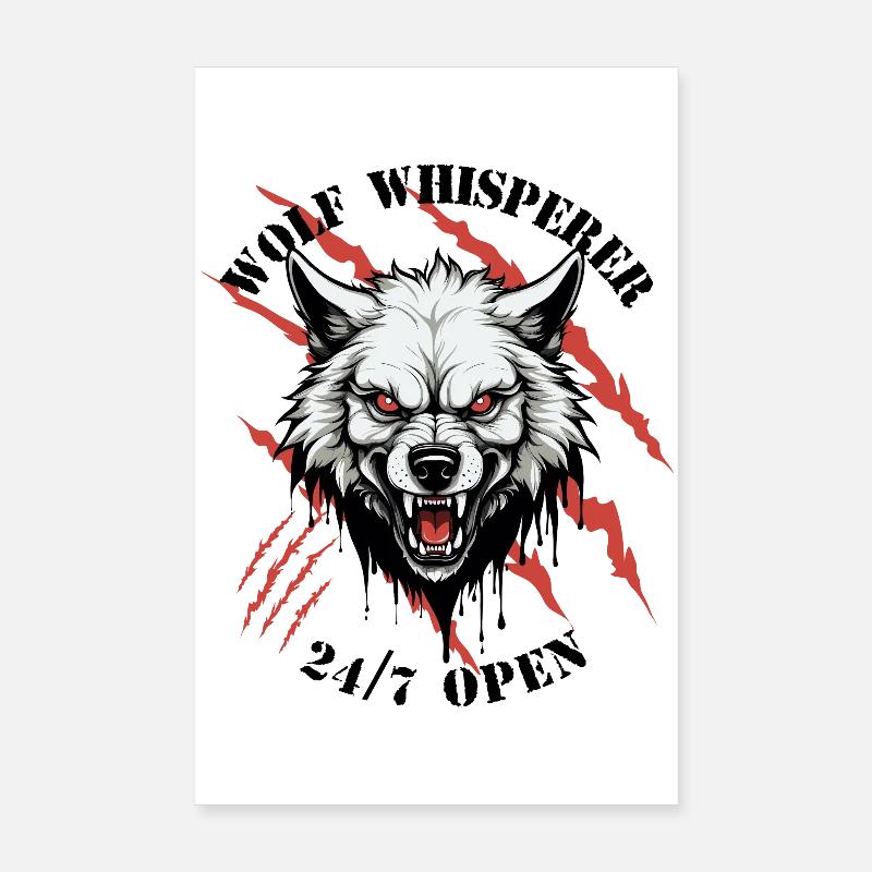 Wolf Flüsterer Poster 20x30 cm
