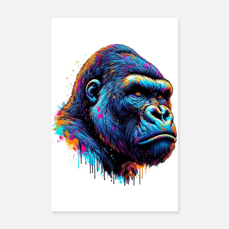 Gorilla Poster 20x30 cm
