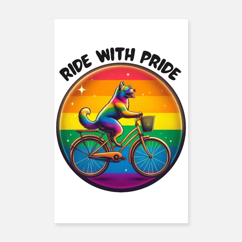 Ride with pride Poster 8" x 12" (20x30 cm)