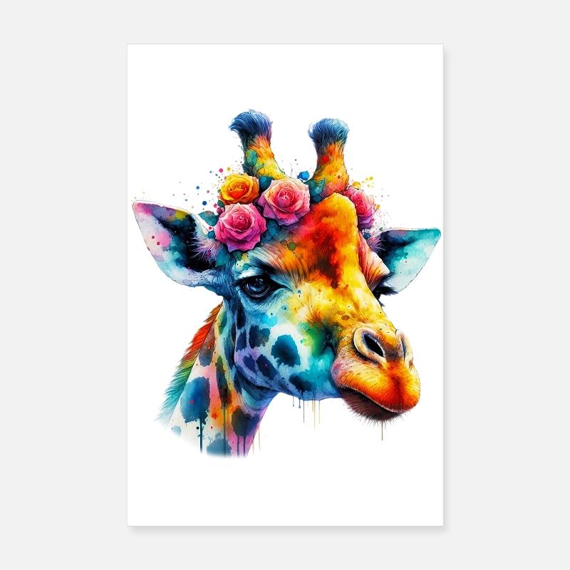 Girafe Poster 20 x 30 cm