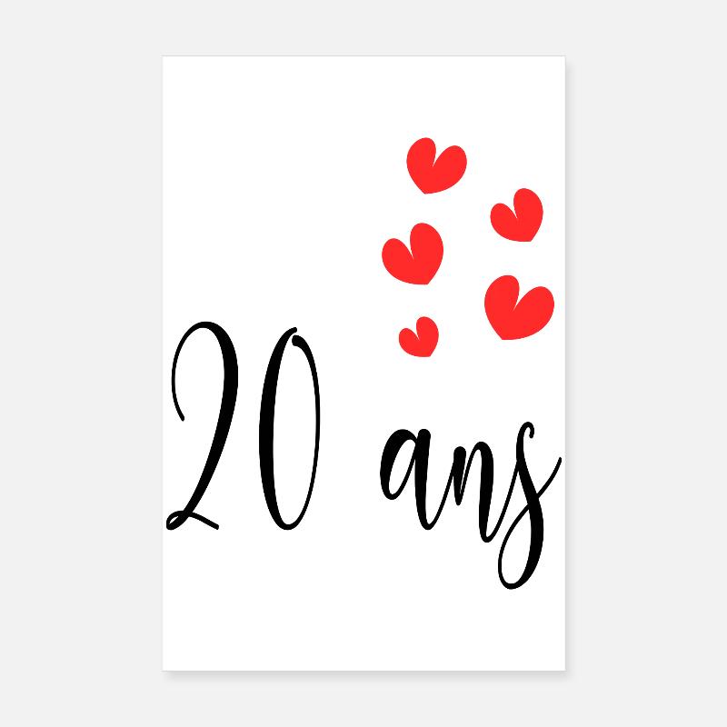 20. 20th ANNIVERSARY. 20 YEARS ANNIVERSARY. 20 YEARS. Poster 8" x 12" (20x30 cm)