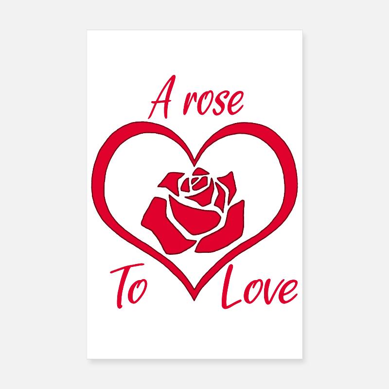 Une rose pour aimer Poster 20 x 30 cm