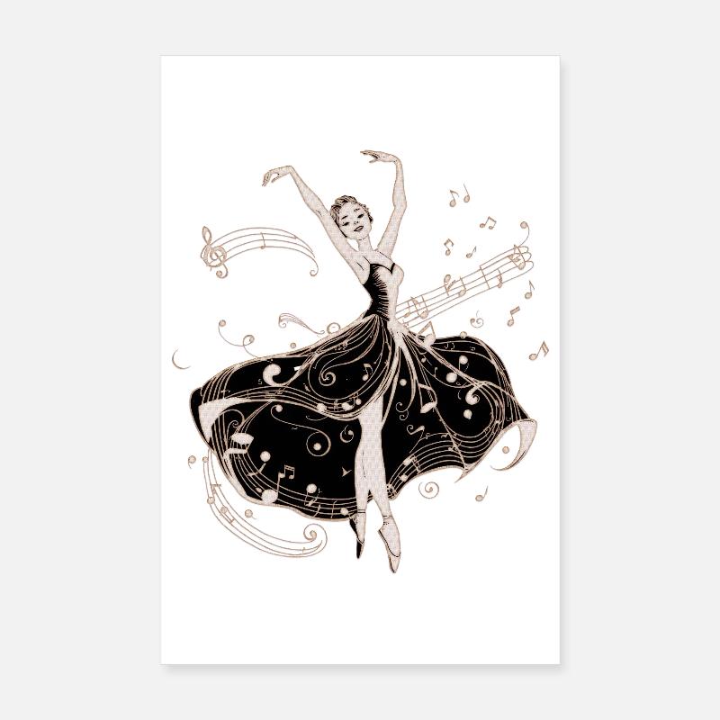Die Tänzerin des Abends. Poster 20x30 cm