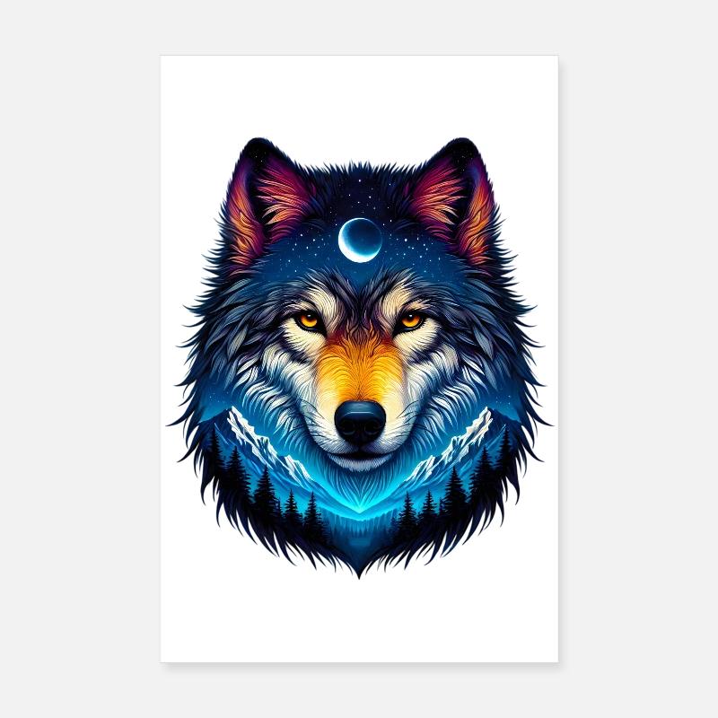 Wolf Poster 20x30 cm