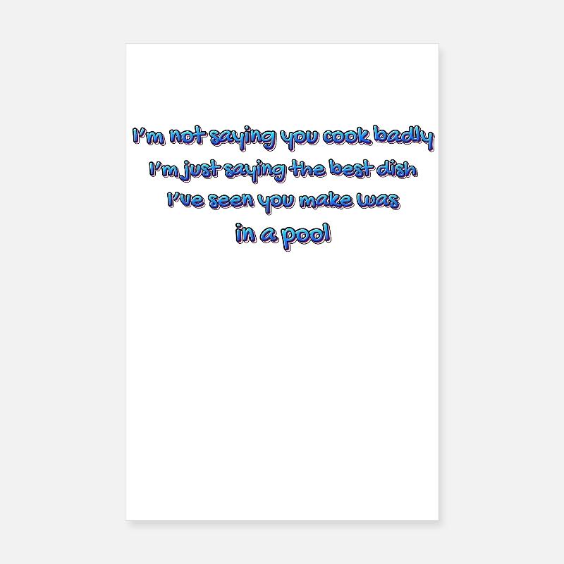 Poolküchen-Witz Poster 20x30 cm