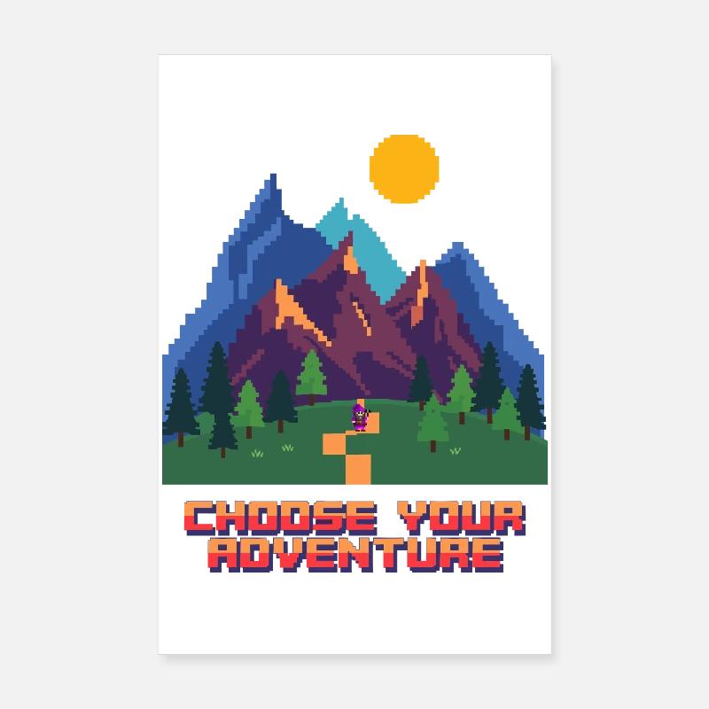 Aventure de jeu rétro Poster 20 x 30 cm