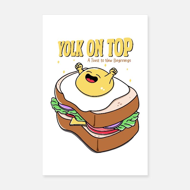 Yolk on Top Poster 8" x 12" (20x30 cm)