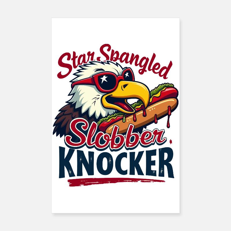 Star Spangled Slobber Knocker Poster 8" x 12" (20x30 cm)