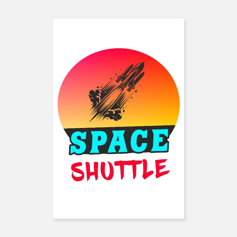 Space Shuttle Sunset Design Poster 8" x 12" (20x30 cm)